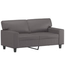 sofasæt 3 dele med puder kunstlæder grå