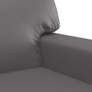sofasæt 3 dele med puder kunstlæder grå