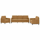 sofasæt 3 dele velour brun