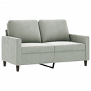 sofasæt 4 dele velour lysegrå