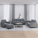 sofasæt 4 dele velour mørkegrå