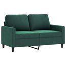 sofasæt 4 dele velour mørkegrøn