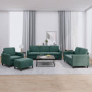 sofasæt 4 dele velour mørkegrøn