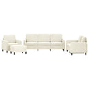 sofasæt 4 dele velour cremefarvet