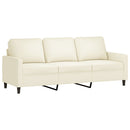 sofasæt 4 dele velour cremefarvet
