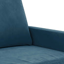 sofasæt 3 dele med puder velour blå