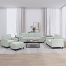sofasæt 4 dele med puder velour lysegrå