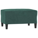 sofasæt 4 dele med puder velour mørkegrøn