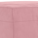 sofasæt 4 dele med puder velour lyserød