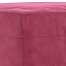 sofasæt 4 dele med puder velour vinrød