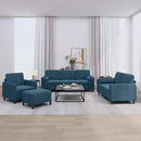 sofasæt 4 dele med puder velour blå