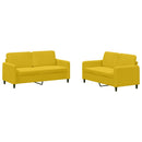 sofasæt 2 dele velour gul