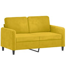 sofasæt 2 dele velour gul