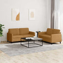 sofasæt 2 dele velour brun