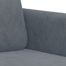 sofasæt 3 dele velour mørkegrå