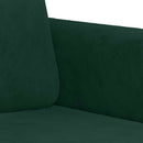 sofasæt 2 dele med puder velour mørkegrøn