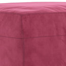 sofasæt 3 dele med puder velour vinrød