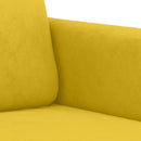 sofasæt 3 dele med puder velour gul