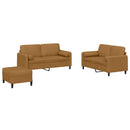 sofasæt 3 dele med puder velour brun