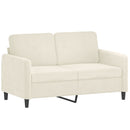 sofasæt 2 dele velour cremefarvet