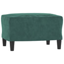 sofasæt 3 dele velour mørkegrøn