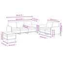 sofasæt 3 dele velour lyserød