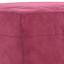 sofasæt 3 dele velour vinrød