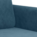 sofasæt 3 dele velour blå