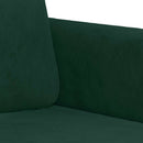 sofasæt 2 dele med puder velour mørkegrøn