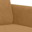 sofasæt 2 dele med puder velour brun