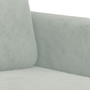 sofasæt 3 dele med puder velour lysegrå