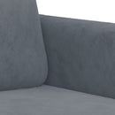 sofasæt 3 dele med puder velour mørkegrå