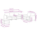 sofasæt 3 dele med puder velour sort