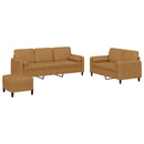 sofasæt 3 dele med puder velour brun