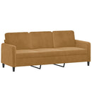 sofasæt 3 dele med puder velour brun