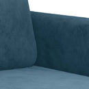 sofasæt 3 dele med puder velour blå