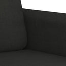 sofasæt 3 dele med hynder stof sort