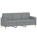 sofasæt 4 dele med hynder stof lysegrå