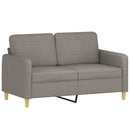 sofasæt 4 dele med hynder stof gråbrun