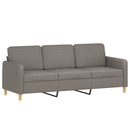 sofasæt 4 dele med hynder stof gråbrun