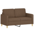 sofasæt 3 dele med puder stof brun