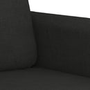sofasæt 3 dele med puder stof sort