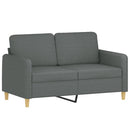 sofasæt 4 dele med puder stof mørkegrå