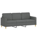 sofasæt 4 dele med puder stof mørkegrå