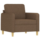 sofasæt 4 dele med puder stof brun
