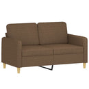 sofasæt 4 dele med puder stof brun