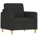 sofasæt 4 dele med puder stof sort