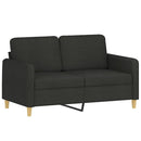 sofasæt 4 dele med puder stof sort