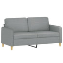 sofasæt 3 dele med hynder stof lysegrå