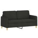 sofasæt 3 dele med hynder stof sort